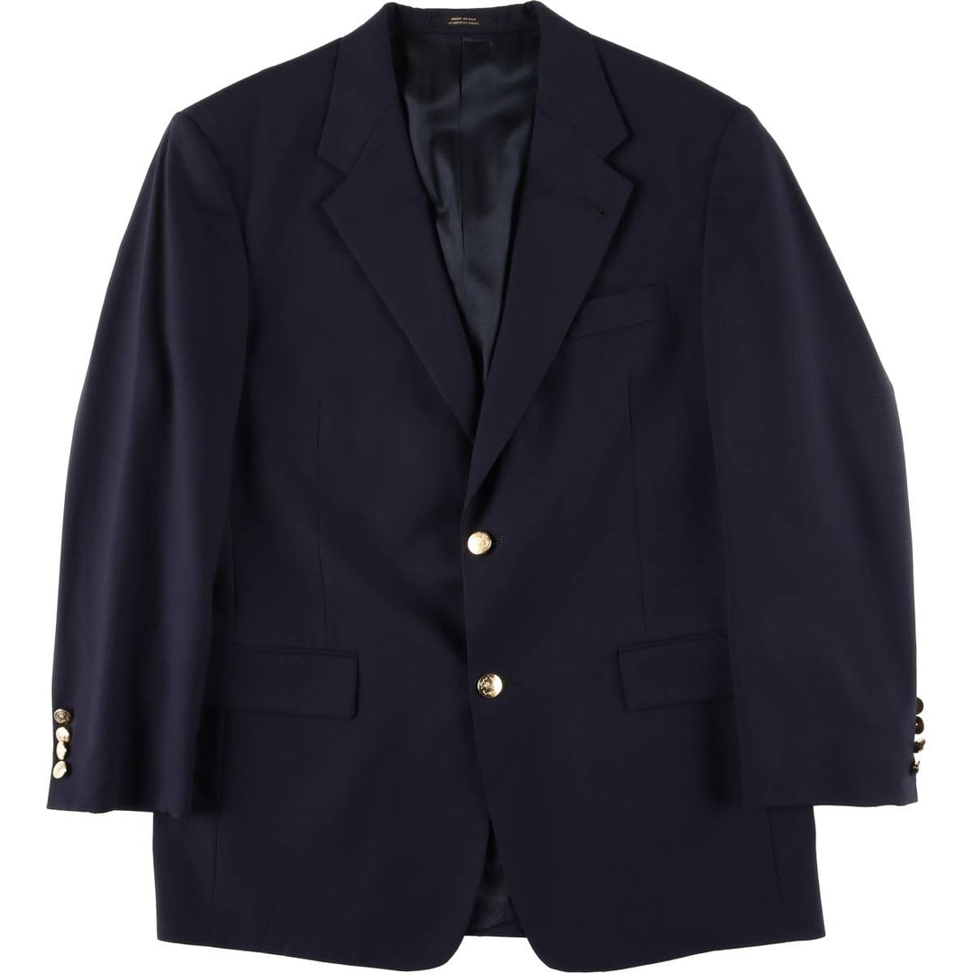 DILLARD'S Navy Blazer Tailored Jacket, Made in USA, Men's Size M (approx.) unclear navy blue type Vintage Second Hand