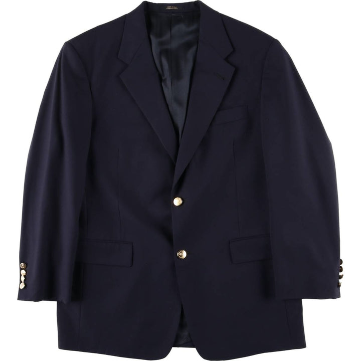 DILLARD'S Navy Blazer Tailored Jacket, Made in USA, Men's Size M (approx.) unclear navy blue type Vintage Second Hand
