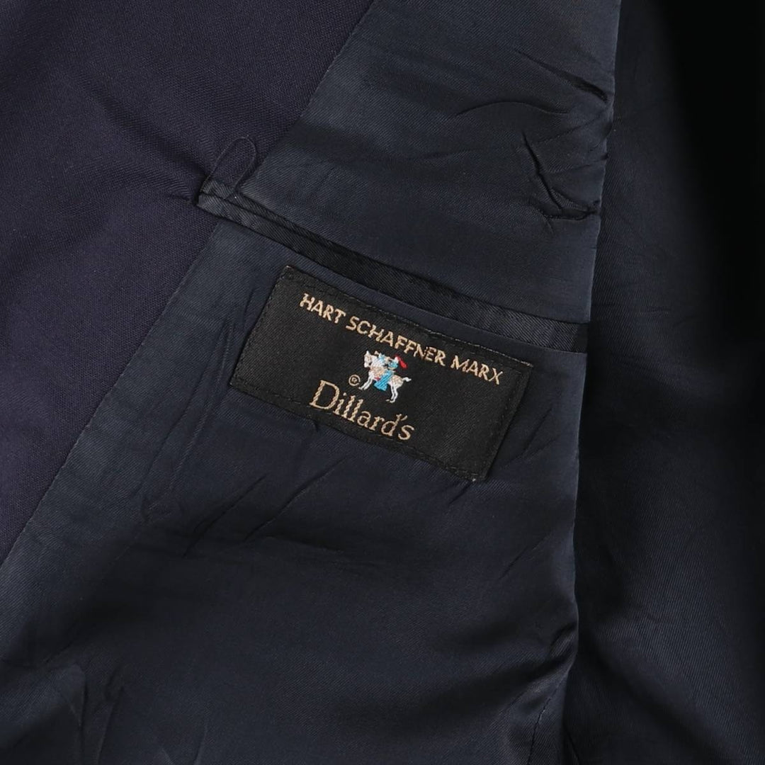 DILLARD'S Navy Blazer Tailored Jacket, Made in USA, Men's Size M (approx.) unclear navy blue type Vintage Second Hand