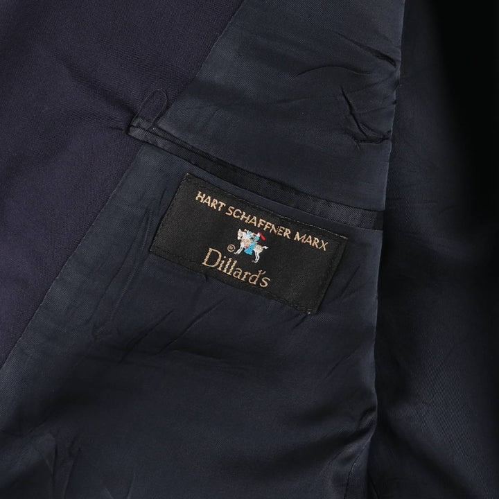 DILLARD'S Navy Blazer Tailored Jacket, Made in USA, Men's Size M (approx.) unclear navy blue type Vintage Second Hand