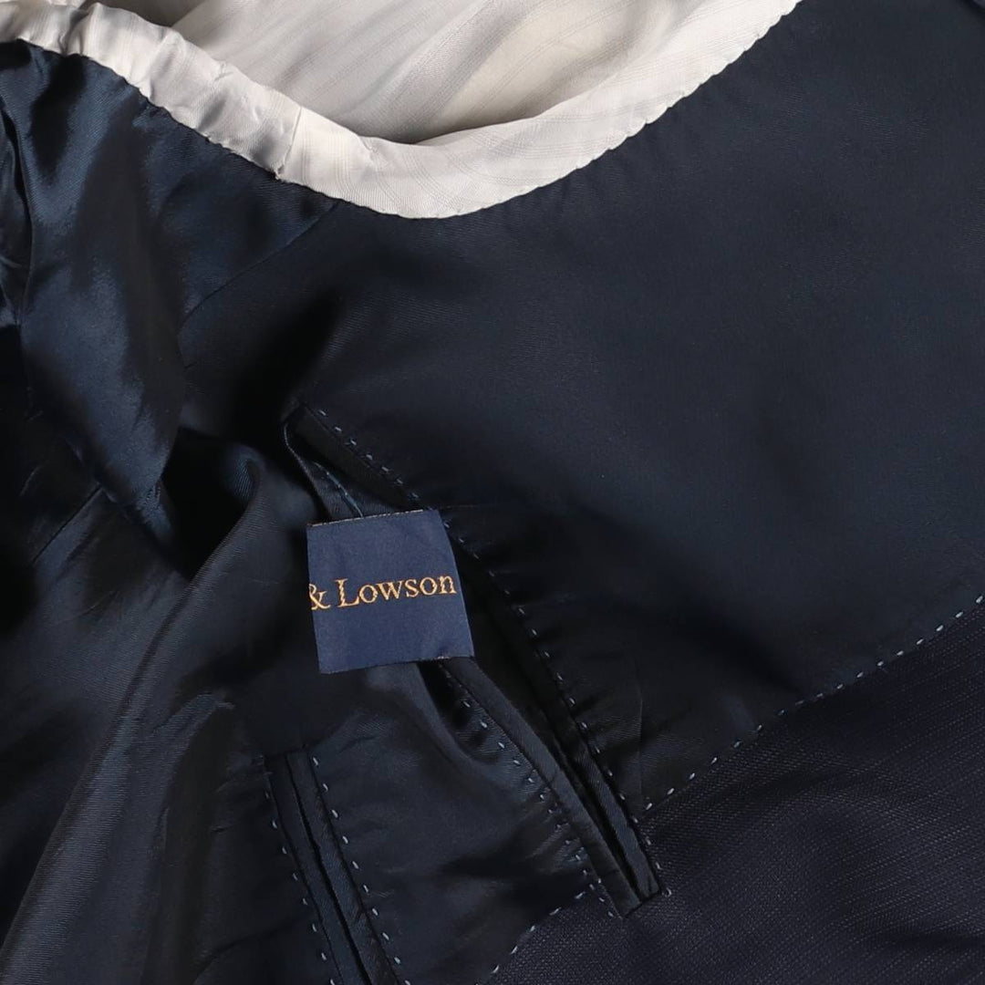 PAL ZILERI Stripe Pattern Wool Tailored Jacket, Made in Italy, Men's XL (approx.) wool navy blue type Vintage Second Hand