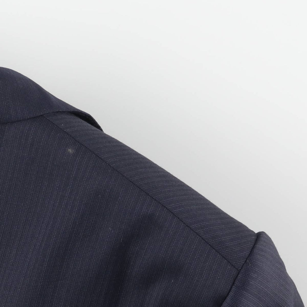 PAL ZILERI Stripe Pattern Wool Tailored Jacket, Made in Italy, Men's XL (approx.) wool navy blue type Vintage Second Hand