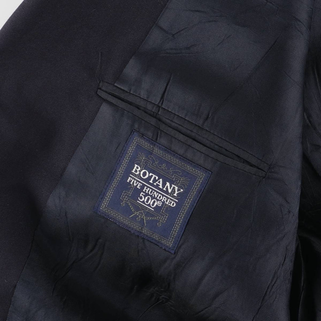 BOTANY500 Navy Blazer Tailored Jacket, Made in Canada, Men's Size L (approx.) wool navy blue type Vintage Second Hand