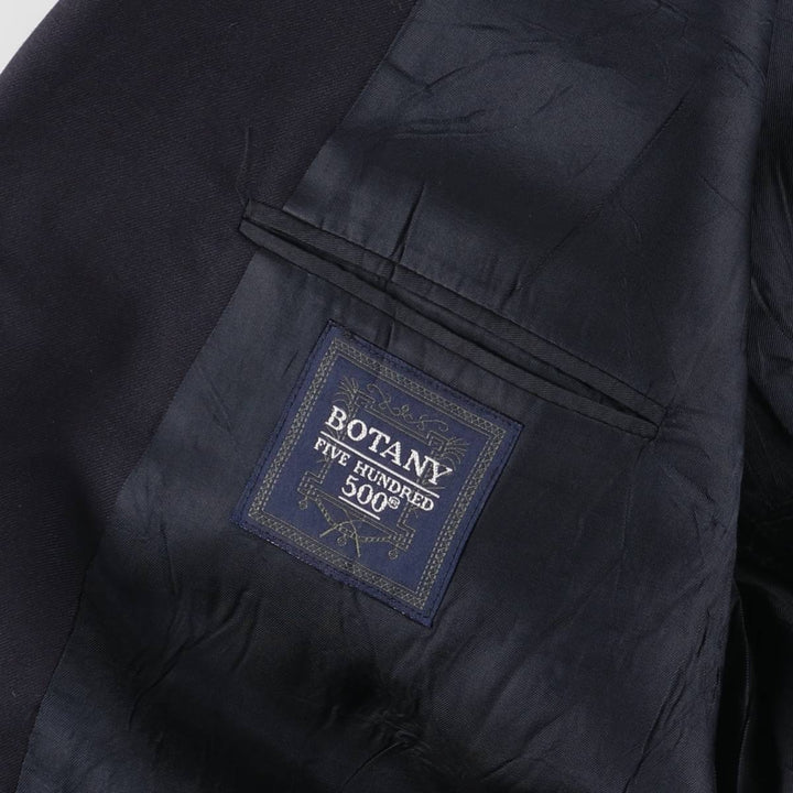 BOTANY500 Navy Blazer Tailored Jacket, Made in Canada, Men's Size L (approx.) wool navy blue type Vintage Second Hand