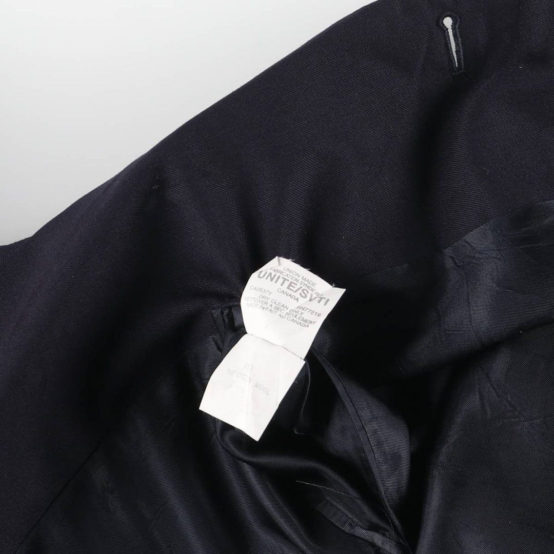 BOTANY500 Navy Blazer Tailored Jacket, Made in Canada, Men's Size L (approx.) wool navy blue type Vintage Second Hand