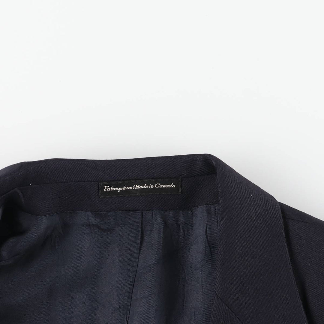 BOTANY500 Navy Blazer Tailored Jacket, Made in Canada, Men's Size L (approx.) wool navy blue type Vintage Second Hand