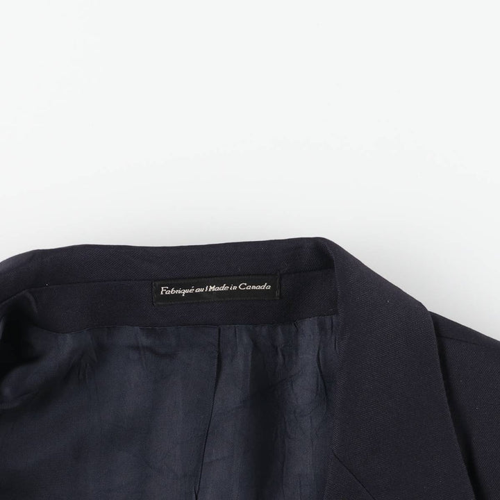 BOTANY500 Navy Blazer Tailored Jacket, Made in Canada, Men's Size L (approx.) wool navy blue type Vintage Second Hand