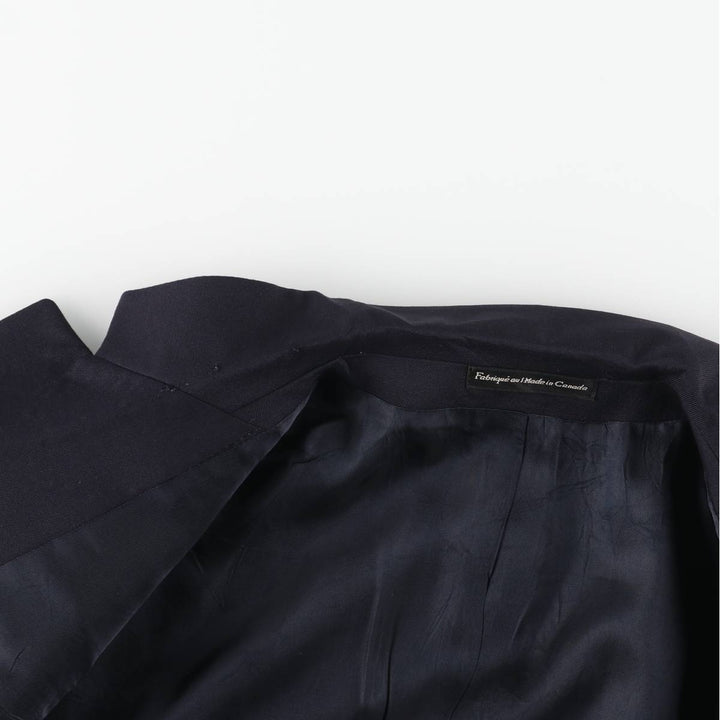 BOTANY500 Navy Blazer Tailored Jacket, Made in Canada, Men's Size L (approx.) wool navy blue type Vintage Second Hand