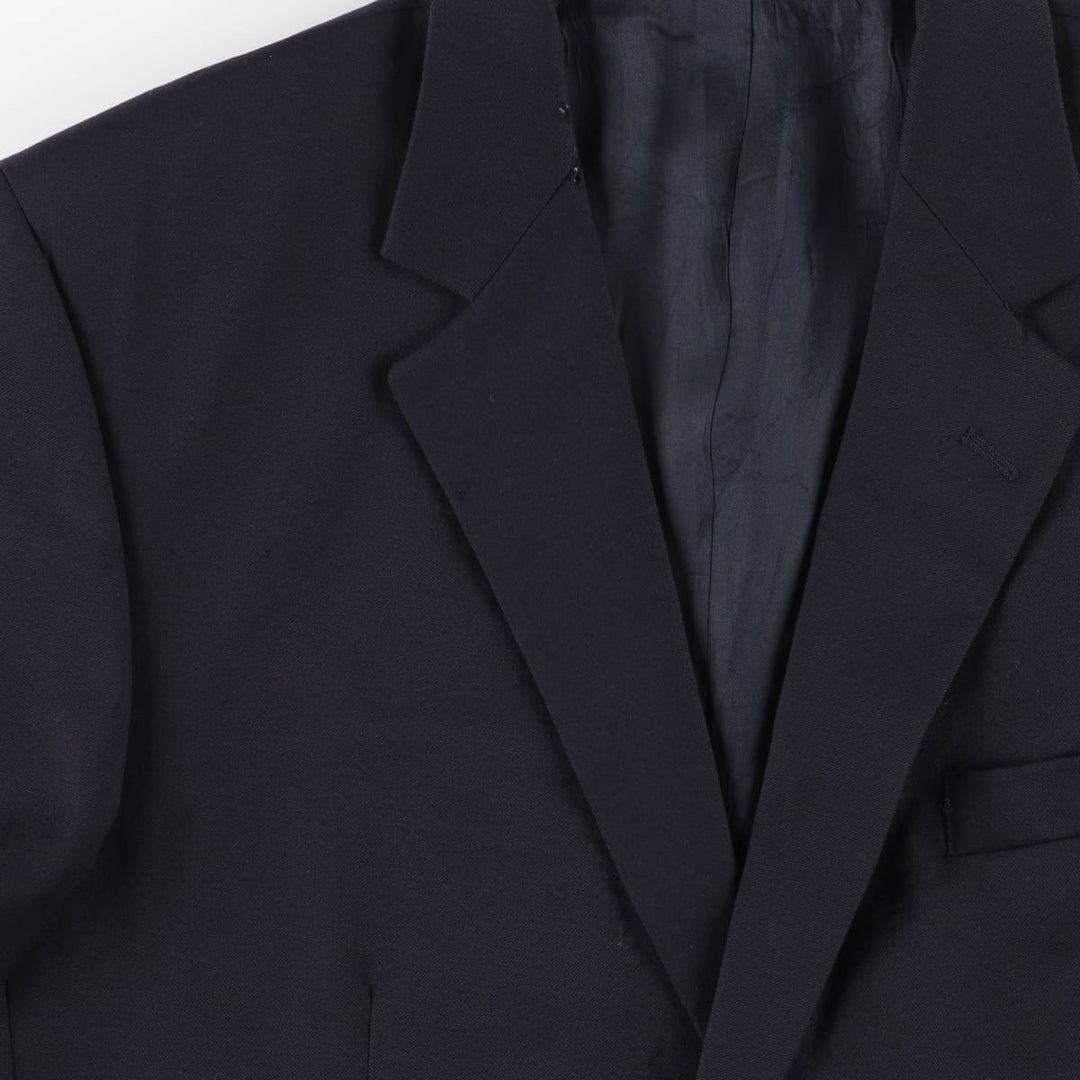 BOTANY500 Navy Blazer Tailored Jacket, Made in Canada, Men's Size L (approx.) wool navy blue type Vintage Second Hand