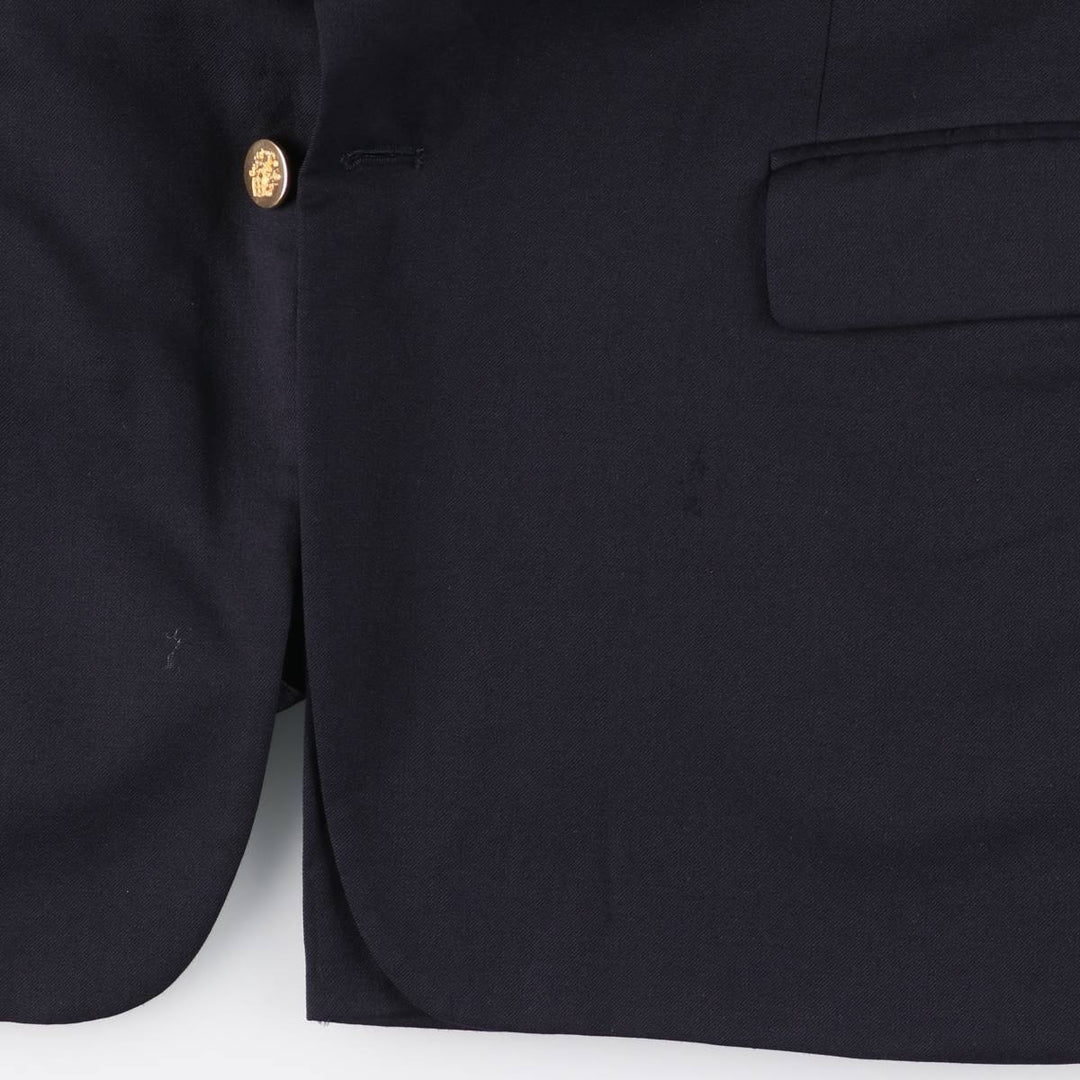 BOTANY500 Navy Blazer Tailored Jacket, Made in Canada, Men's Size L (approx.) wool navy blue type Vintage Second Hand
