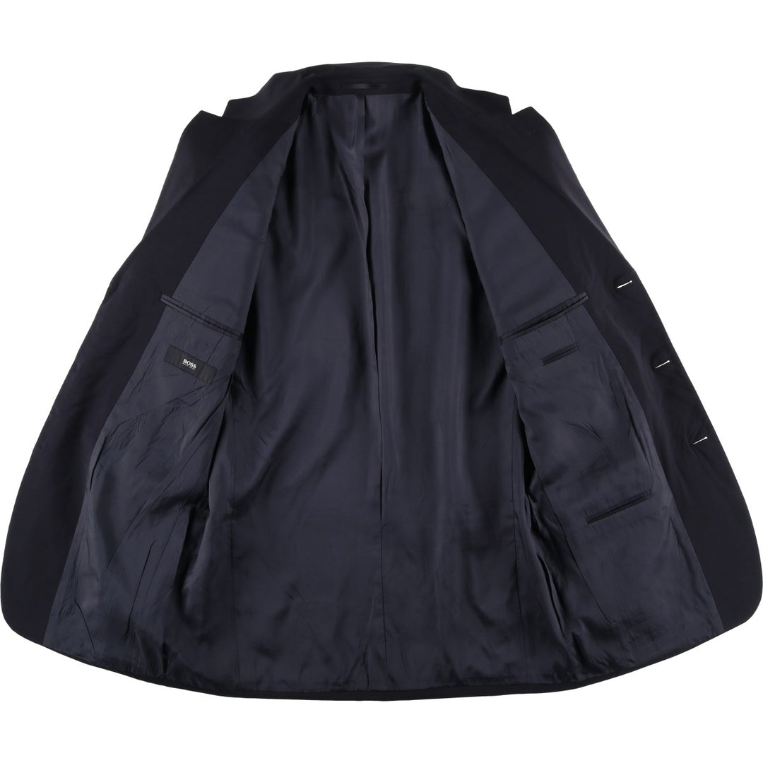 Hugo Boss wool tailored jacket, men's size M wool black type Vintage Second Hand
