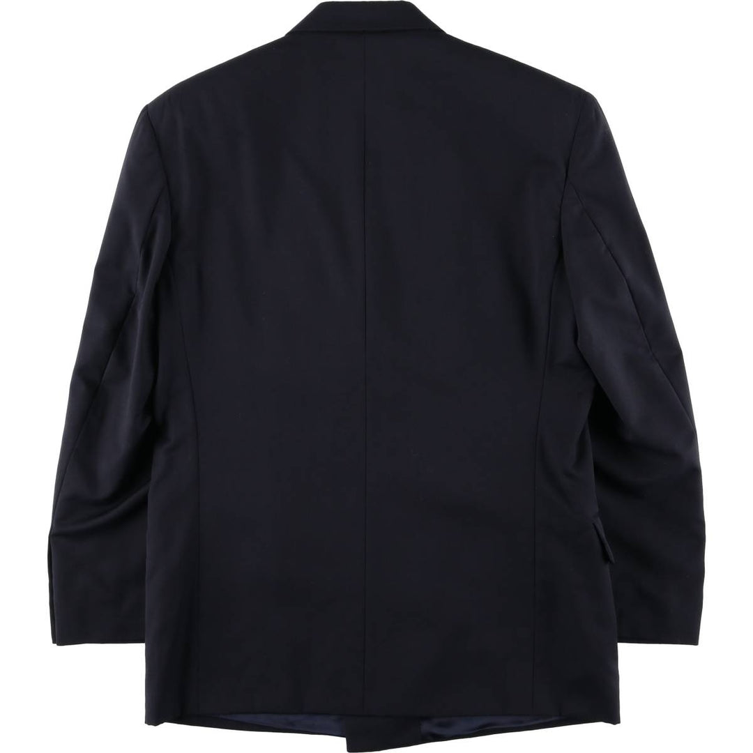 St. Michael's Marks and Spencer Double-breasted Peaked Lapel Wool Tailored Jacket, Made in Italy, Men's Size M (approx.) wool navy blue type Vintage Second Hand