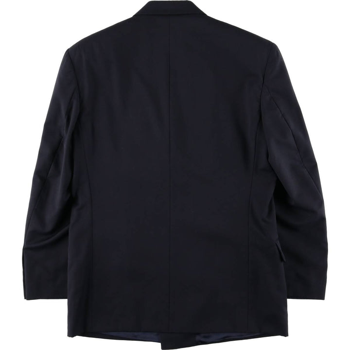 St. Michael's Marks and Spencer Double-breasted Peaked Lapel Wool Tailored Jacket, Made in Italy, Men's Size M (approx.) wool navy blue type Vintage Second Hand