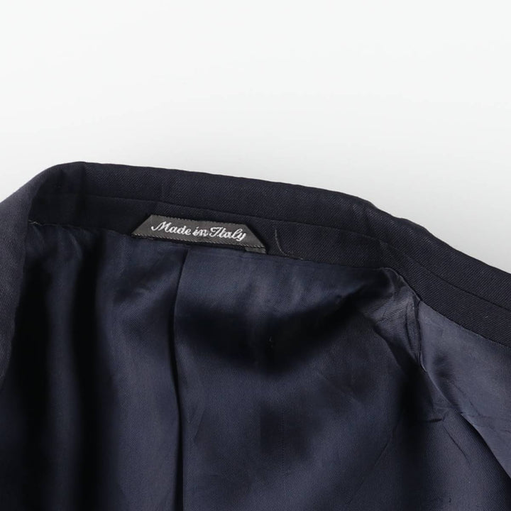 St. Michael's Marks and Spencer Double-breasted Peaked Lapel Wool Tailored Jacket, Made in Italy, Men's Size M (approx.) wool navy blue type Vintage Second Hand