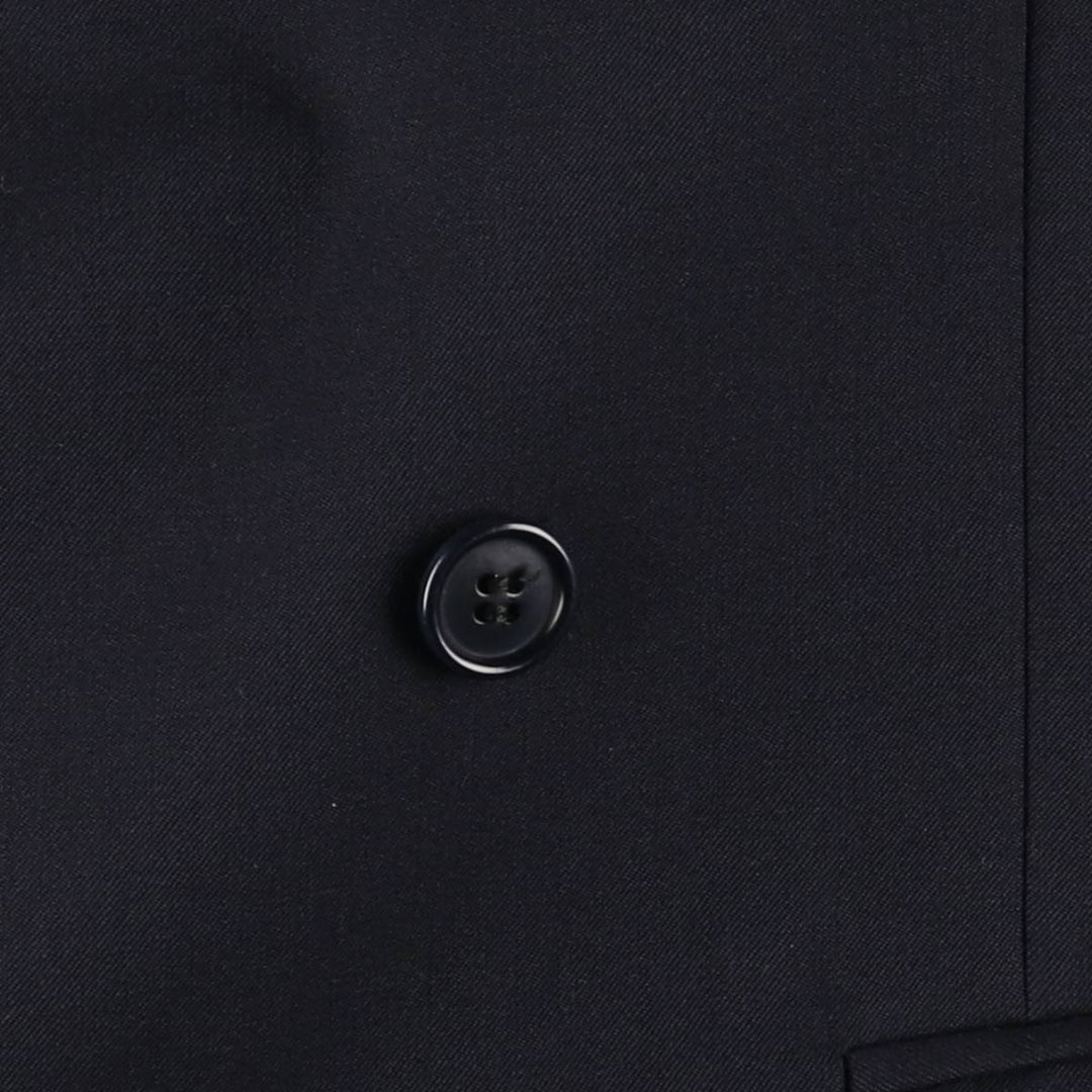 St. Michael's Marks and Spencer Double-breasted Peaked Lapel Wool Tailored Jacket, Made in Italy, Men's Size M (approx.) wool navy blue type Vintage Second Hand