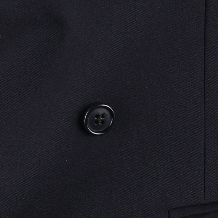 St. Michael's Marks and Spencer Double-breasted Peaked Lapel Wool Tailored Jacket, Made in Italy, Men's Size M (approx.) wool navy blue type Vintage Second Hand
