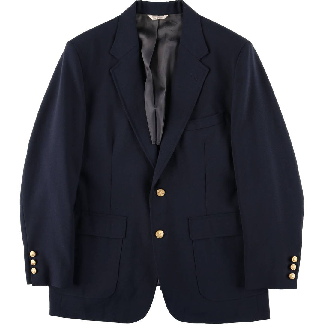 Hunt Valley Navy Blazer Tailored Jacket, Made in USA, Men's Size M (approx.) unclear navy blue type Vintage Second Hand