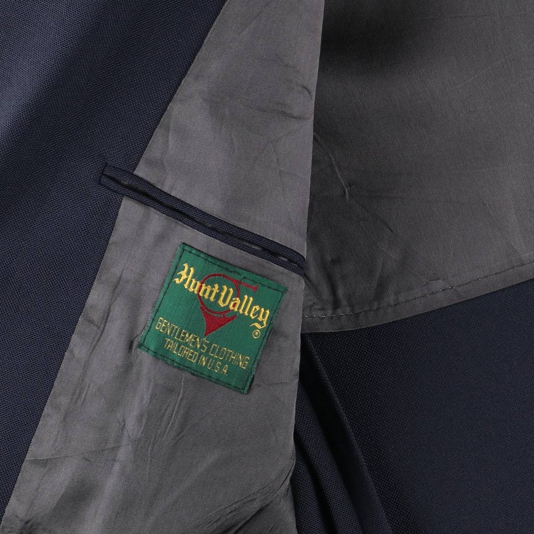 Hunt Valley Navy Blazer Tailored Jacket, Made in USA, Men's Size M (approx.) unclear navy blue type Vintage Second Hand