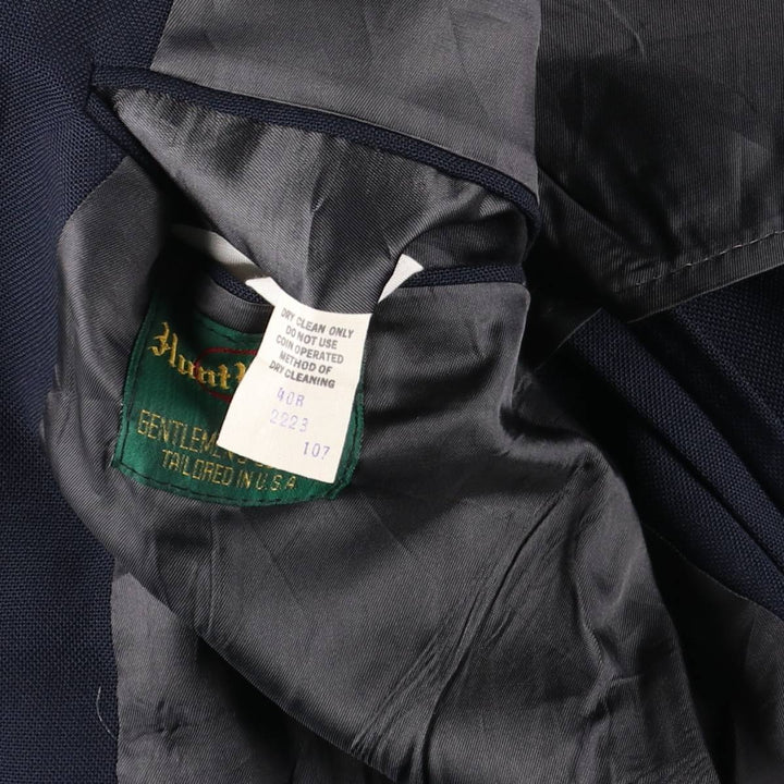 Hunt Valley Navy Blazer Tailored Jacket, Made in USA, Men's Size M (approx.) unclear navy blue type Vintage Second Hand