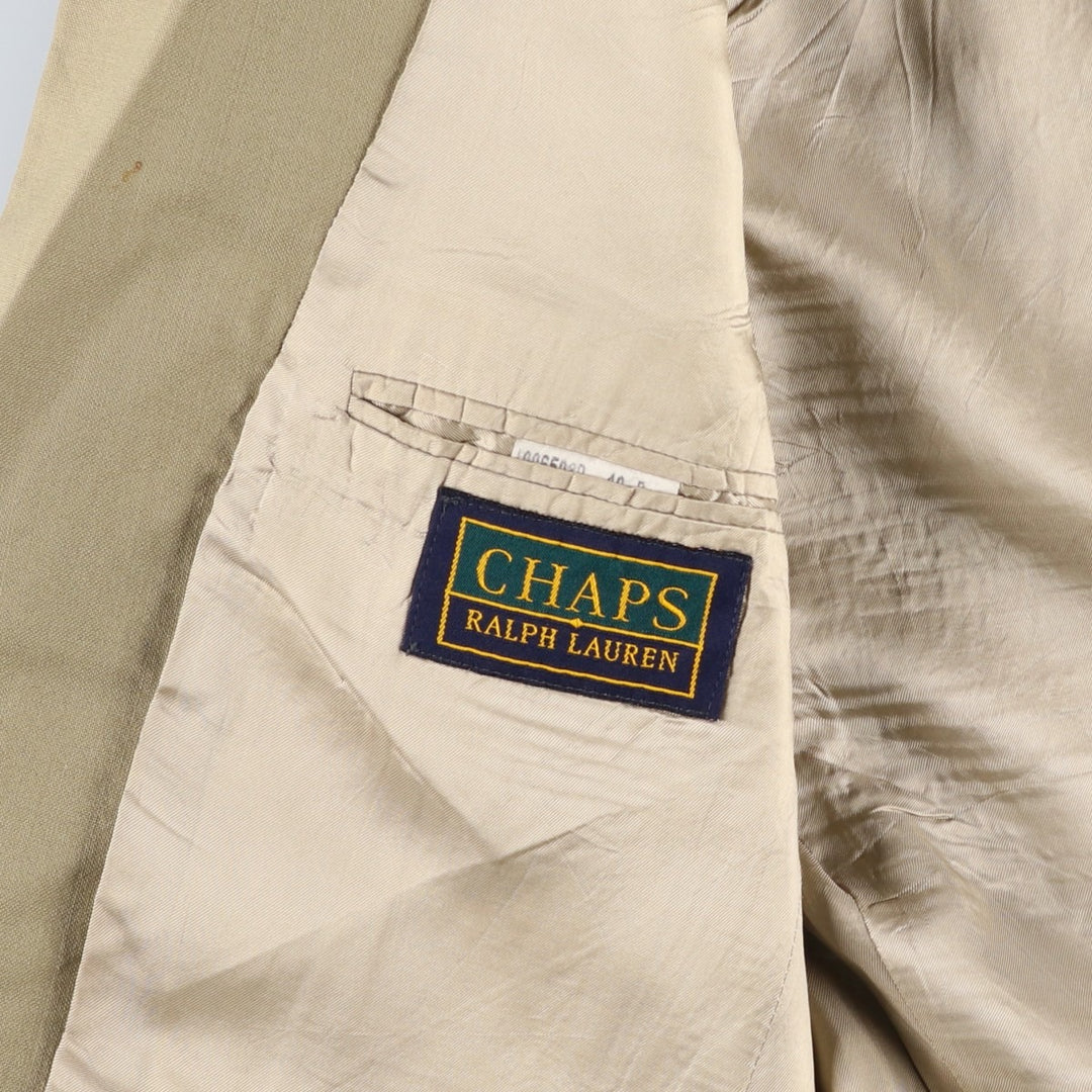 Ralph Lauren Chaps wool tailored jacket, made in Canada, men's size M wool Beige type Vintage Second Hand