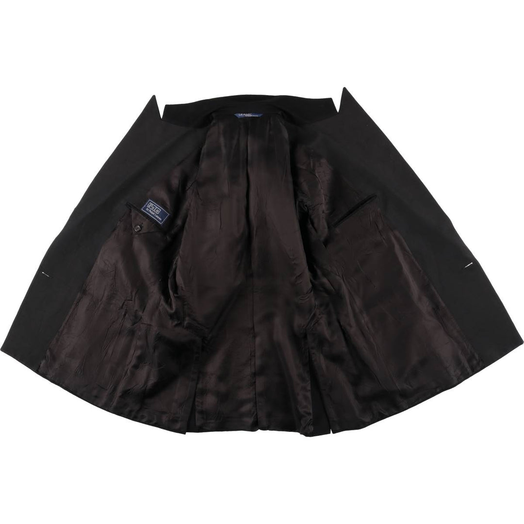 1990'S Ralph Lauren POLO by Ralph Lauren Double-breasted Peaked Lapel Blazer Tailored Jacket (Men's Size M) unclear black type Vintage Second Hand