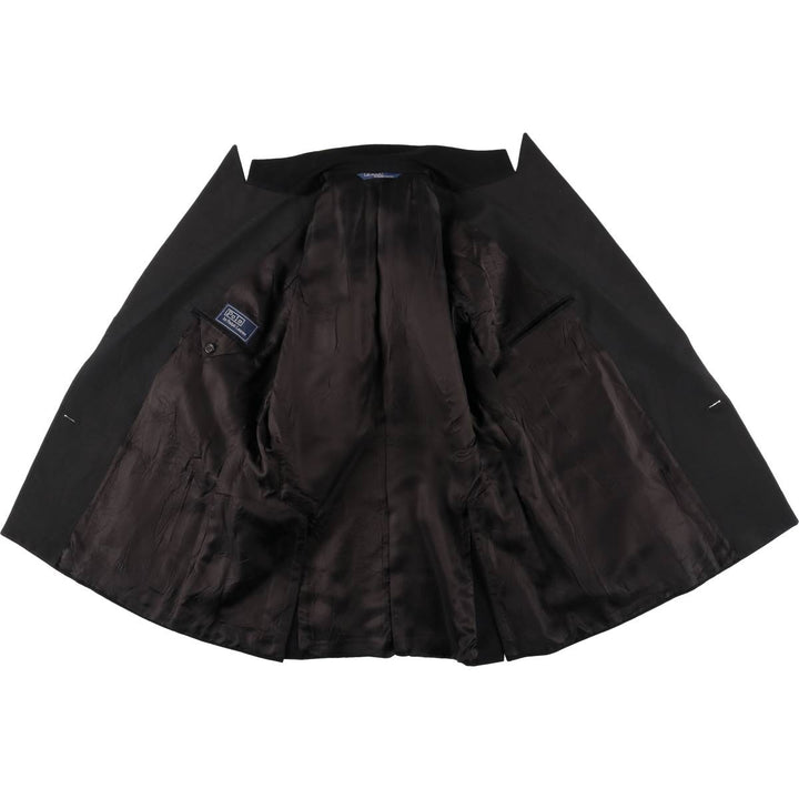 1990'S Ralph Lauren POLO by Ralph Lauren Double-breasted Peaked Lapel Blazer Tailored Jacket (Men's Size M) unclear black type Vintage Second Hand