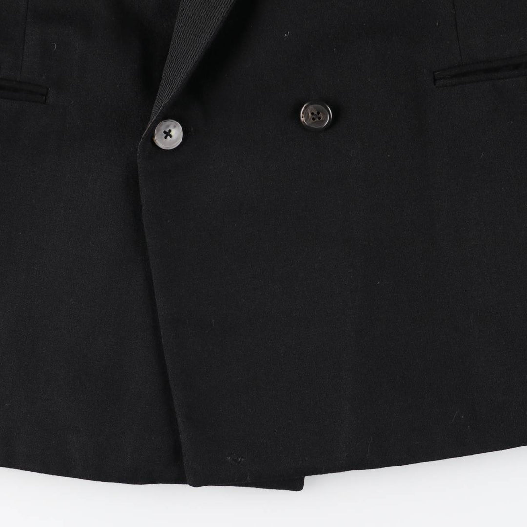 1990'S Ralph Lauren POLO by Ralph Lauren Double-breasted Peaked Lapel Blazer Tailored Jacket (Men's Size M) unclear black type Vintage Second Hand