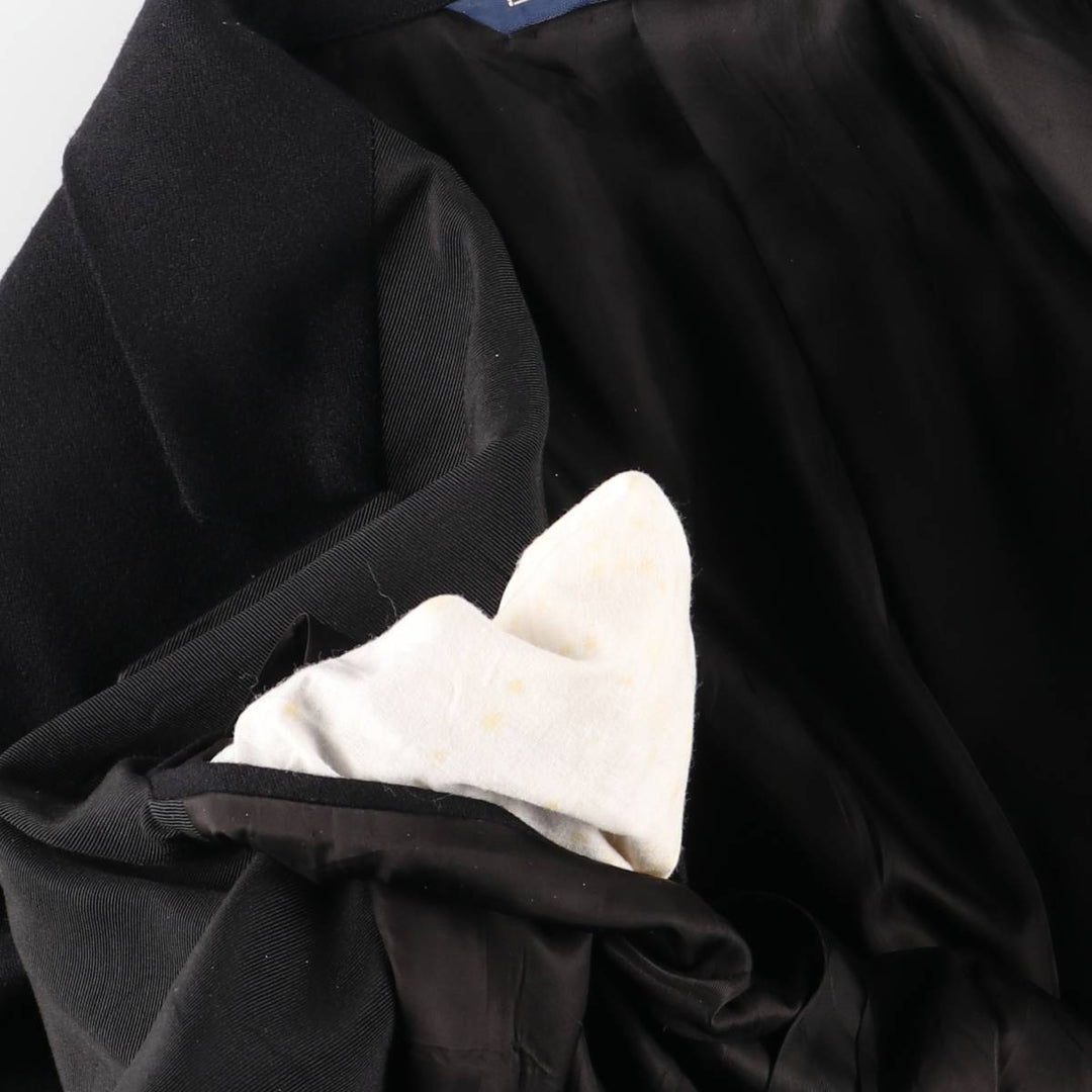 1990'S Ralph Lauren POLO by Ralph Lauren Double-breasted Peaked Lapel Blazer Tailored Jacket (Men's Size M) unclear black type Vintage Second Hand