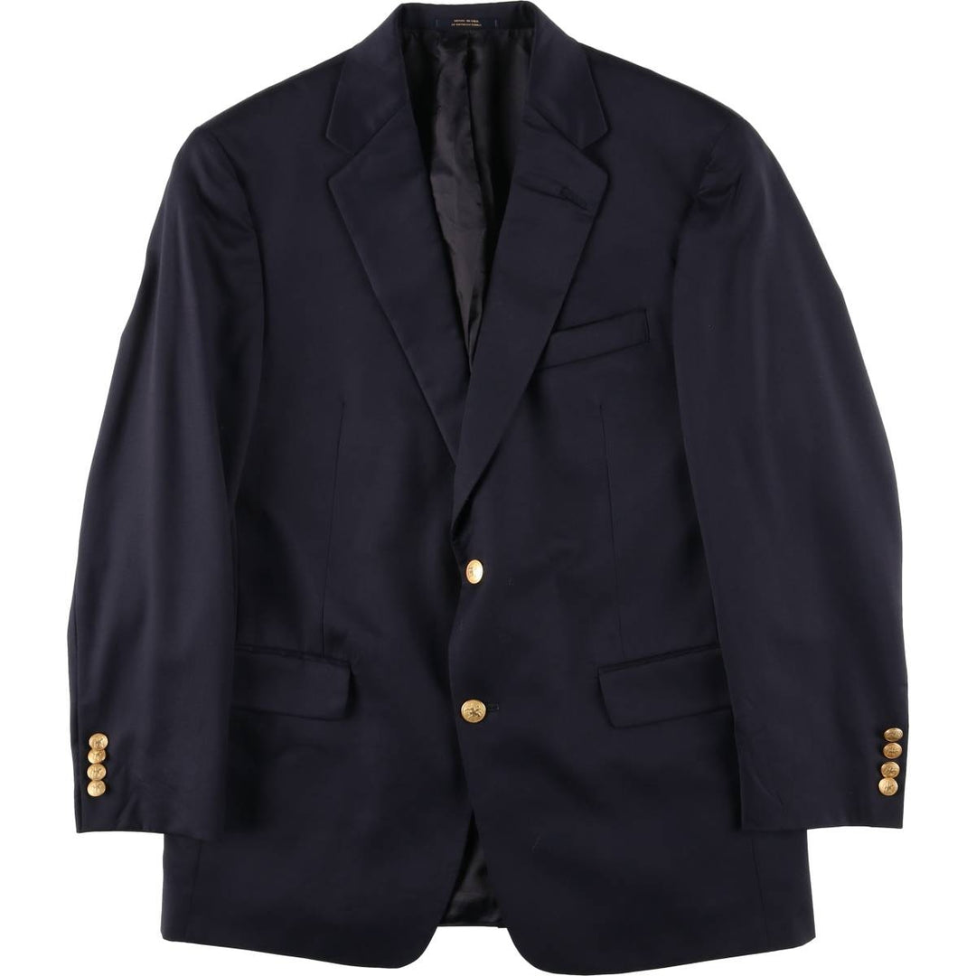 HART SCHAFFNER MARX Gold Navy Blazer Tailored Jacket, Made in USA, Men's Size M (approx.) unclear navy blue type Vintage Second Hand