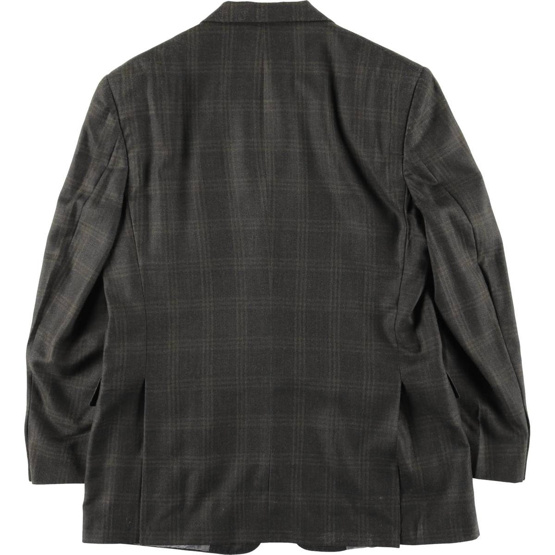 HART SCHAFFNER MARX NORDSTROM Check Pattern Tailored Jacket, Made in USA, Men's Size L (approx.) unclear Khaki type Vintage Second Hand