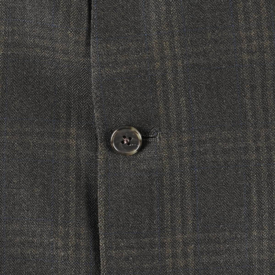 HART SCHAFFNER MARX NORDSTROM Check Pattern Tailored Jacket, Made in USA, Men's Size L (approx.) unclear Khaki type Vintage Second Hand
