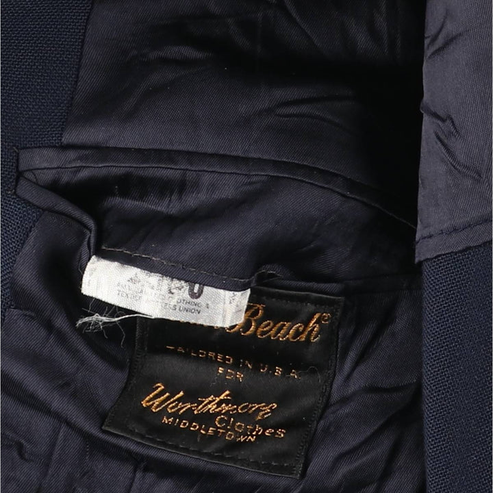 Palm Beach Navy Blazer, Tailored Jacket, Made in USA, Men's Size Medium unclear navy blue type Vintage Second Hand
