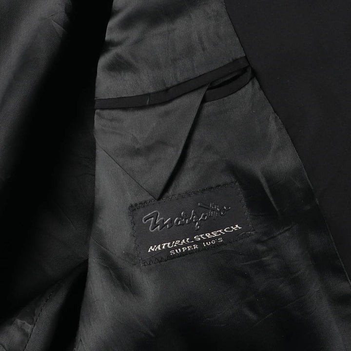 Fumagalli's Wool Tailored Jacket, Made in Italy, Men's Size M (approx.), 3-Button wool black type Vintage Second Hand
