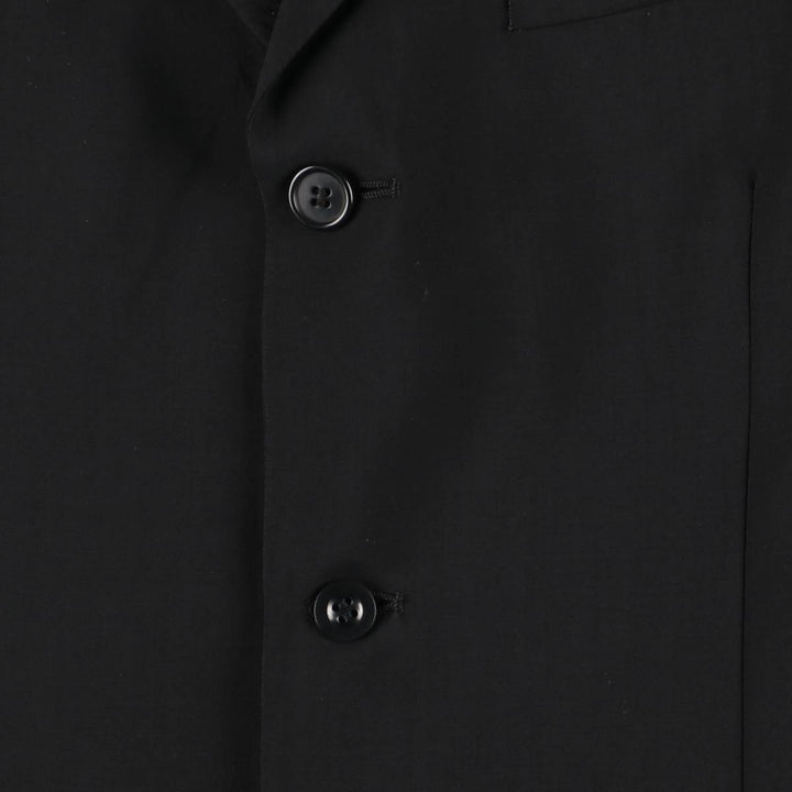 Fumagalli's Wool Tailored Jacket, Made in Italy, Men's Size M (approx.), 3-Button wool black type Vintage Second Hand