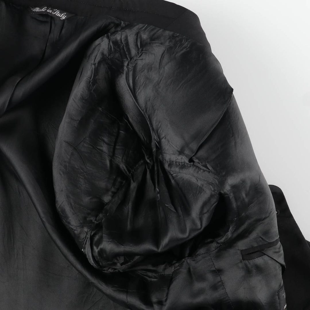 Fumagalli's Wool Tailored Jacket, Made in Italy, Men's Size M (approx.), 3-Button wool black type Vintage Second Hand