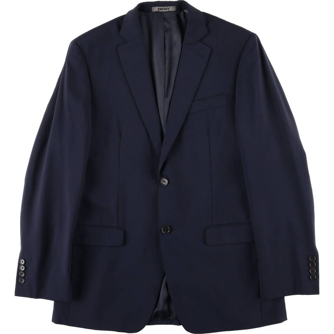 Donna Karan New York DKNY wool tailored jacket, men's size M wool navy blue type Vintage Second Hand