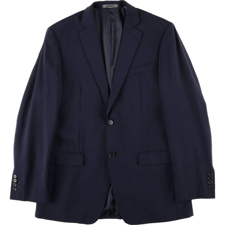 Donna Karan New York DKNY wool tailored jacket, men's size M wool navy blue type Vintage Second Hand
