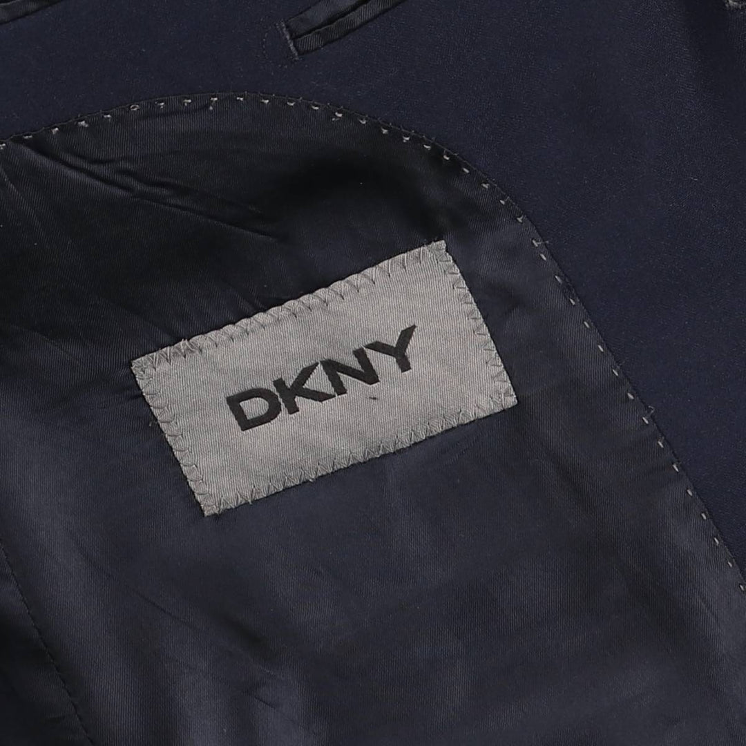 Donna Karan New York DKNY wool tailored jacket, men's size M wool navy blue type Vintage Second Hand