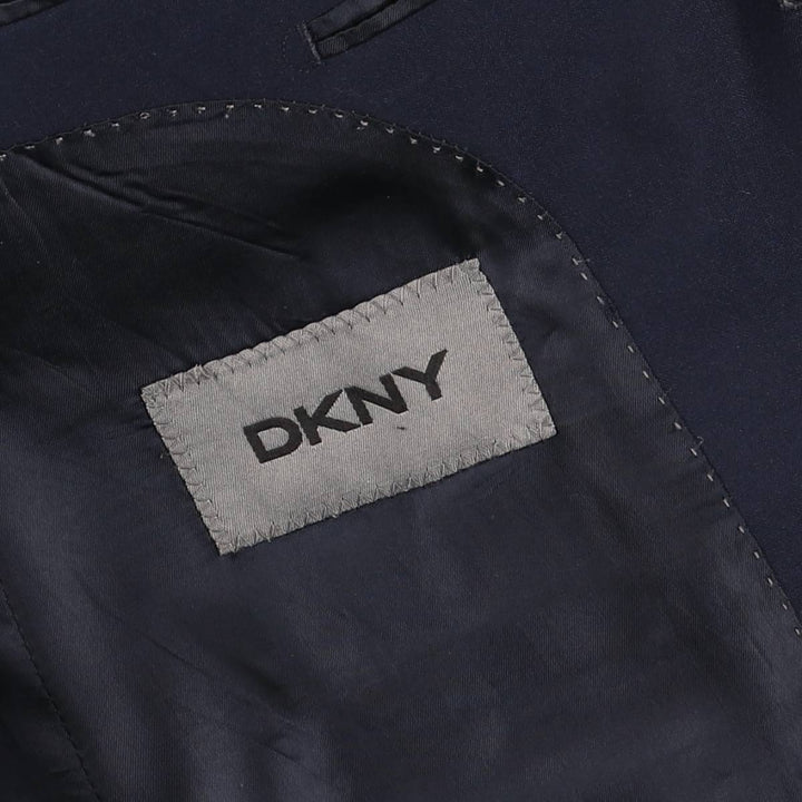 Donna Karan New York DKNY wool tailored jacket, men's size M wool navy blue type Vintage Second Hand
