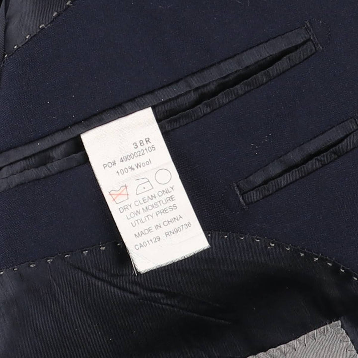 Donna Karan New York DKNY wool tailored jacket, men's size M wool navy blue type Vintage Second Hand
