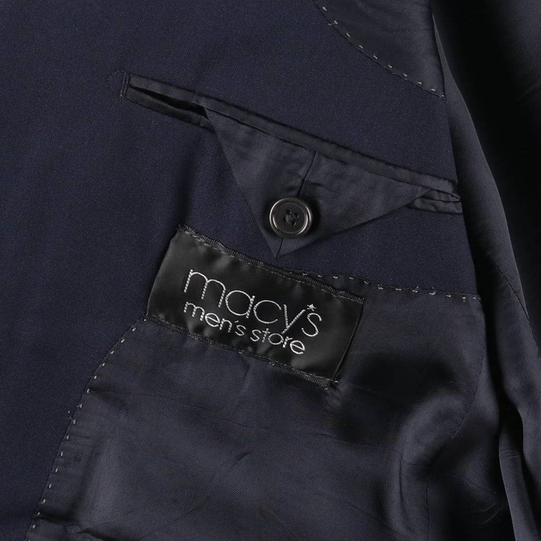 Donna Karan New York DKNY wool tailored jacket, men's size M wool navy blue type Vintage Second Hand
