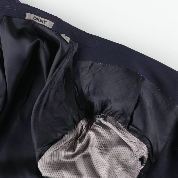 Donna Karan New York DKNY wool tailored jacket, men's size M wool navy blue type Vintage Second Hand