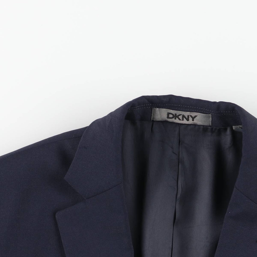 Donna Karan New York DKNY wool tailored jacket, men's size M wool navy blue type Vintage Second Hand
