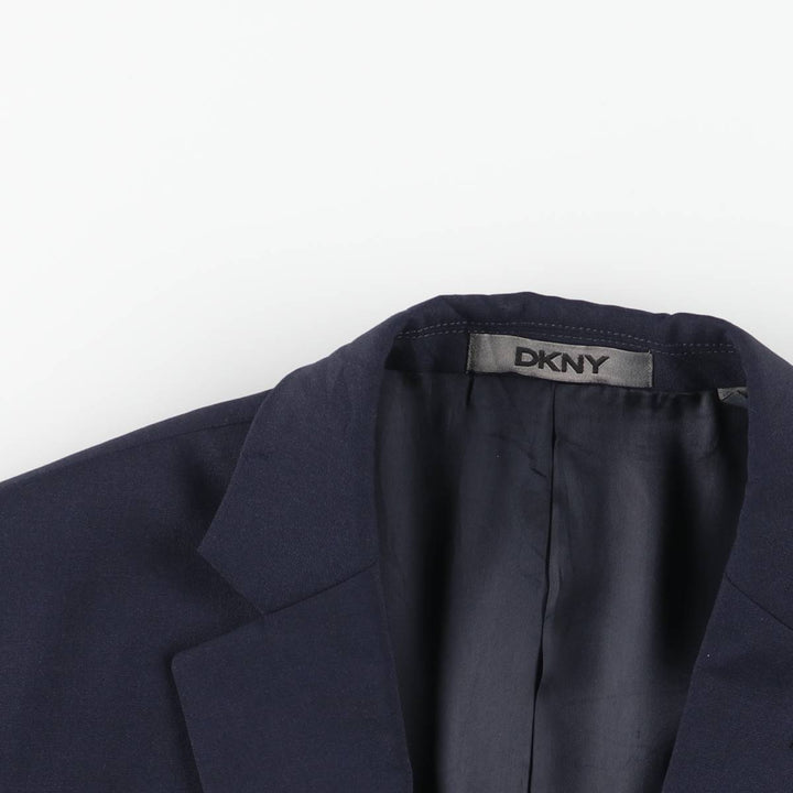 Donna Karan New York DKNY wool tailored jacket, men's size M wool navy blue type Vintage Second Hand
