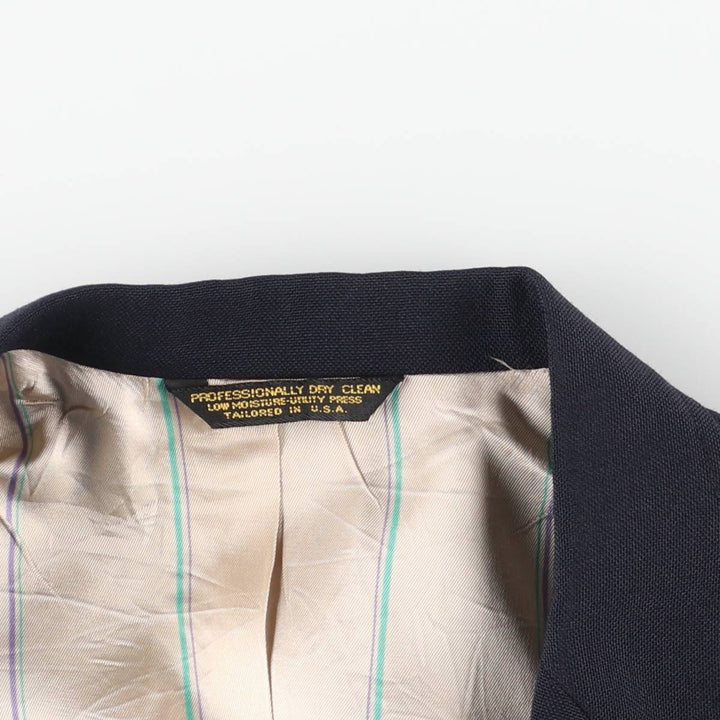 Racquet Club WIMBLEDON Navy Blazer Tailored Jacket, Made in USA, Men's Size M (Equivalent), Vintage unclear navy blue type Vintage Second Hand