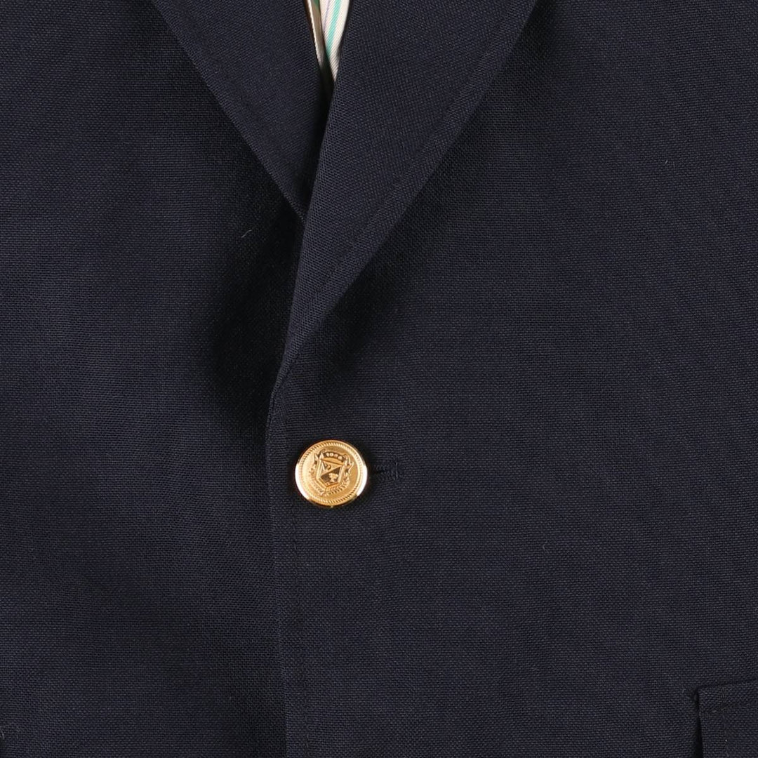 Racquet Club WIMBLEDON Navy Blazer Tailored Jacket, Made in USA, Men's Size M (Equivalent), Vintage unclear navy blue type Vintage Second Hand