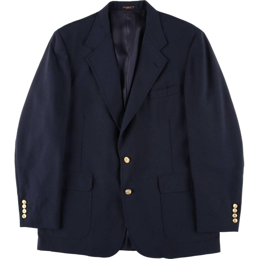 GORDON THOMAS Navy Blazer Tailored Jacket, Made in USA, Men's Size L (approx.) unclear navy blue type Vintage Second Hand