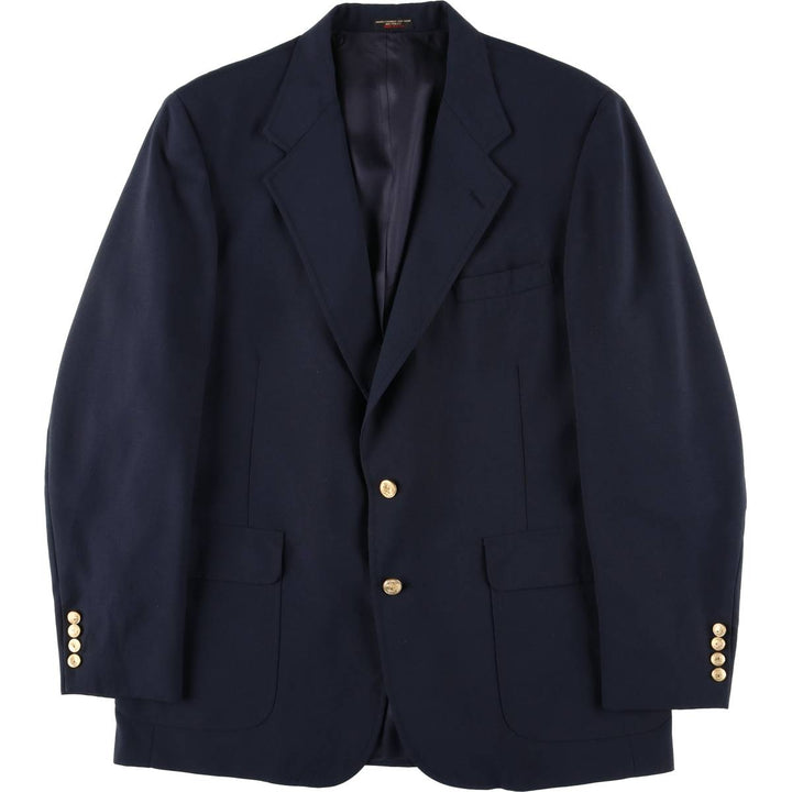 GORDON THOMAS Navy Blazer Tailored Jacket, Made in USA, Men's Size L (approx.) unclear navy blue type Vintage Second Hand