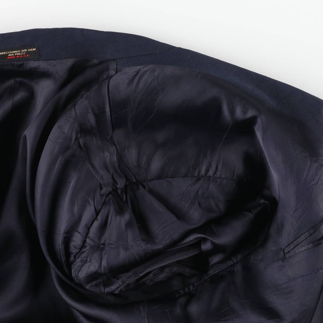 GORDON THOMAS Navy Blazer Tailored Jacket, Made in USA, Men's Size L (approx.) unclear navy blue type Vintage Second Hand