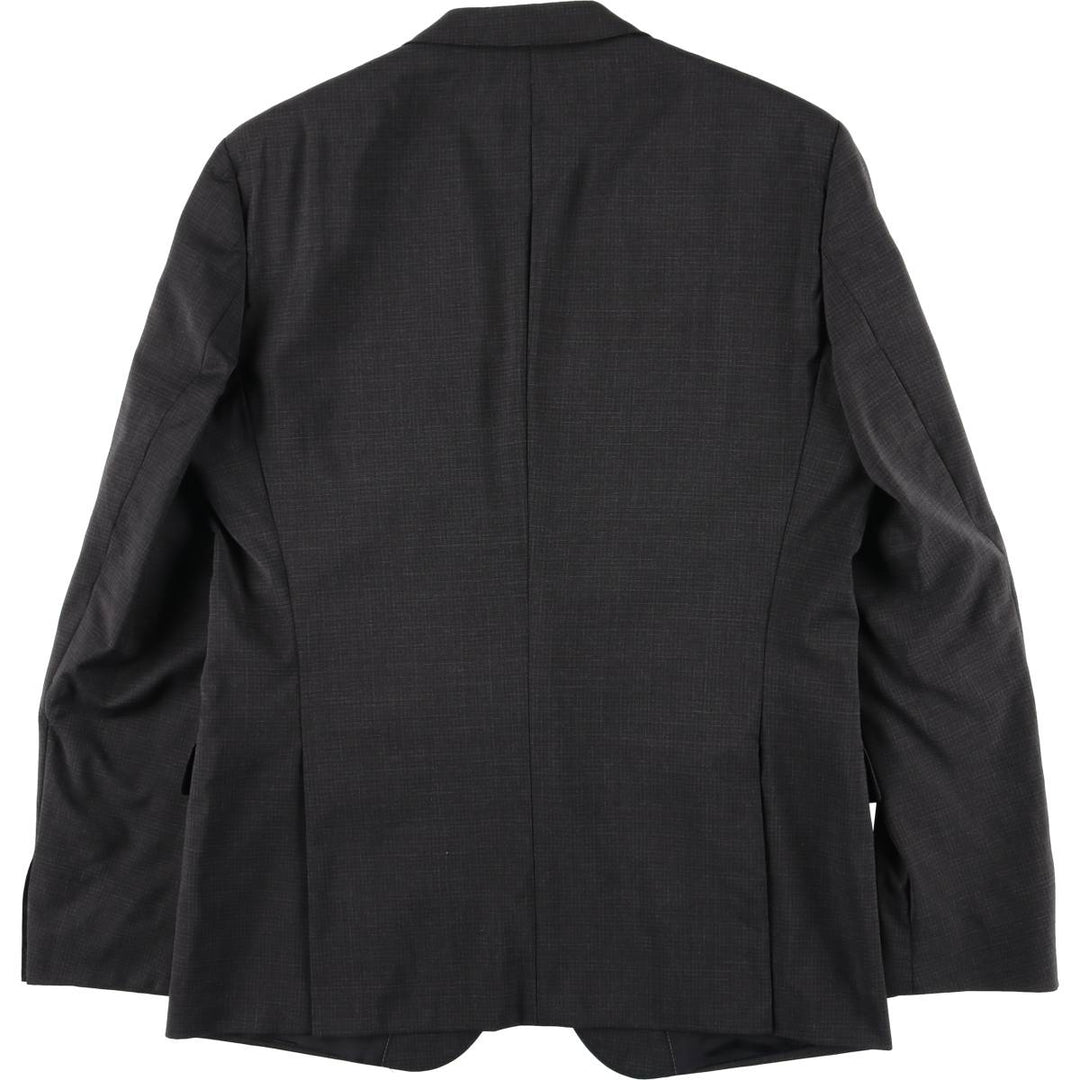 Hugo Boss Check Pattern Wool Tailored Jacket, Men's Size L wool gray type Vintage Second Hand